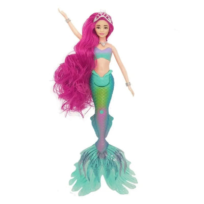 Kawaii 35CM Princess Doll Mermaid Doll Beauty Fish BJD with Lights and Music Play House Toys Baby Dolls Children Present