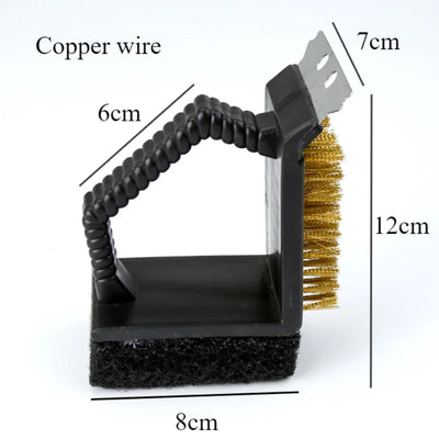 For Barbecue Grill Brush Steel Wire Bristles BBQ Cleaning Brushes Durable Cooking Tool Outdoor Home BBQ Gas Kit Accessories