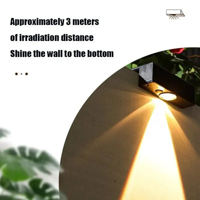 Solar Wall Lights IP65 Outdoor Square Solar Wireless Wall Mount Lights Waterproof Outdoor Wall Lamps Decorative for Garden