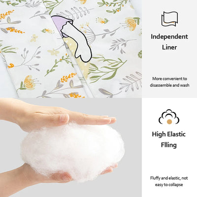 Nursing Pillow U-Shaped - Multifunctional with Removable, Machine Washable Cover - Waist & Neck Support for Breastfeeding, Side