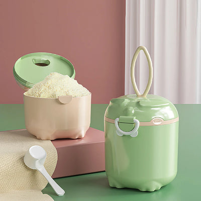 270ML PORTABLE MILK POWDER CONTAINER WITH MULTIPLE OPENINGS | CARTOON INFANT CEREAL & SNACK STORAGE BOX FOR BABY AND TODDLER