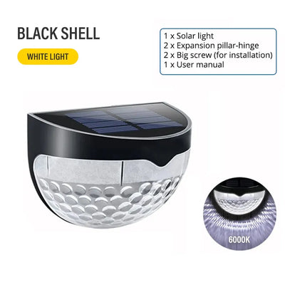 LED Solar Fence Lights Outdoor Waterproof Wall Lights Corrugated Lights for Fence Terrace Garden Path Decorative Lights