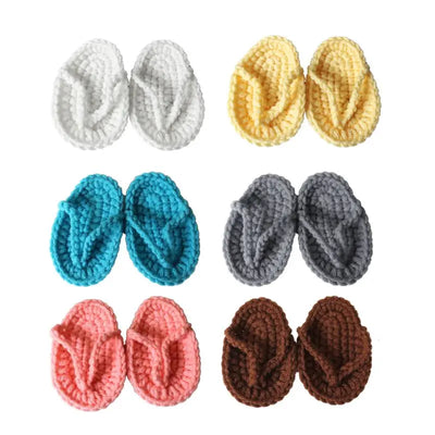 Newborn Photography Props Mini Crocheted Babies Slippers Photo Tools W3JF