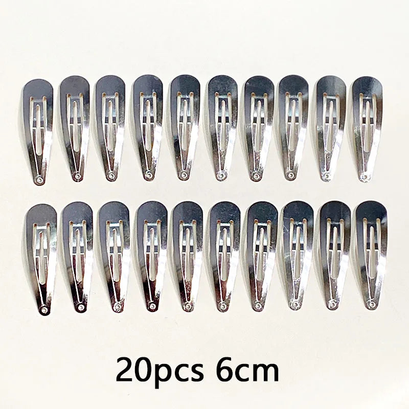10/20/30pcs/set Women Silver Gold Black Waterdrop Shape Basic Alloy Hair Clips BB hairpins Barrettes Fashion Hair Accessories