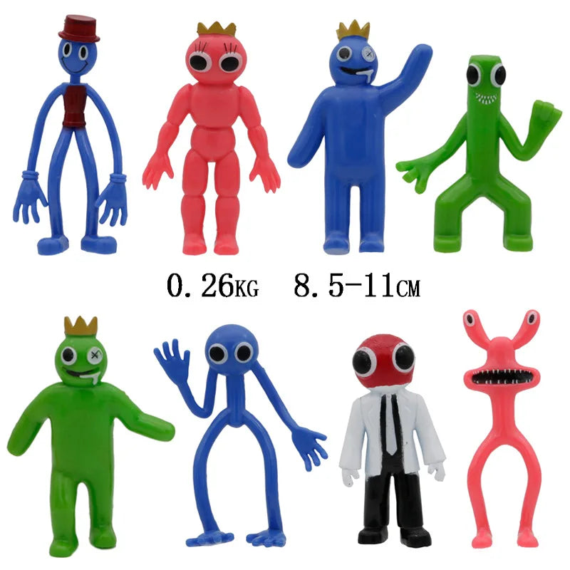 8-16pcs Rainbow Friends Toy Cartoon Game Character Figure Doll Kawaii Blue Monster Action Figure Animal Toys for Kids Gifts
