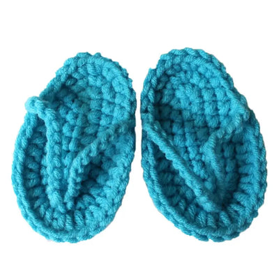 Mini Photography Prop Newborn Baby Solid Color Crochet Flip-Flops Infant Slippers Photo Props Babies Accessories Newborn Photogr