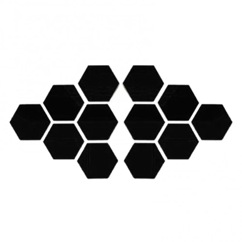 12Pcs Hexagonal Mirror Wall Sticker Background Removable Stereo Decal Home Decor DIY Decorations for Home Bedroom Living Room