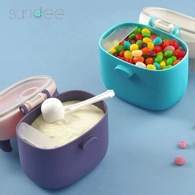 Baby Milk Powder Box with Scoop Portable Infant Formula Dispenser Baby Food Storage Box Toddler Snacks Container Milk Powder Can