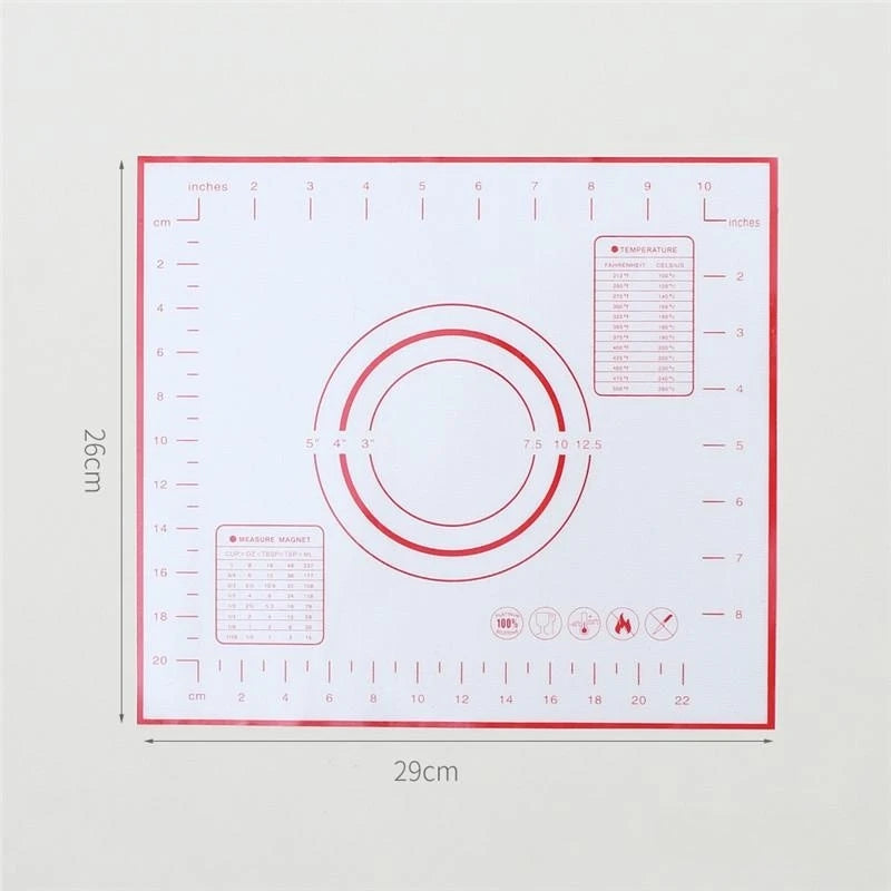 Silicone Baking Mat Pad Baking Sheet Pizza Dough Maker Pastry Kitchen Gadgets Non-Stick Rolling Dough Mat Cooking Tools Bakeware