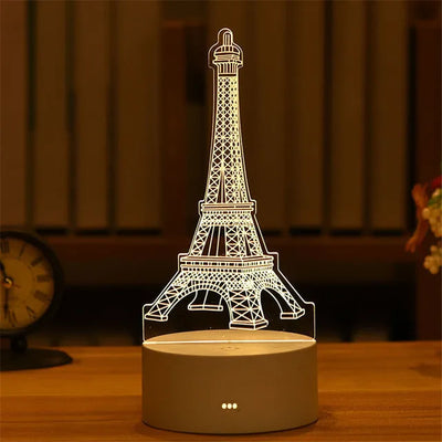 3D Lamp Acrylic USB LED Night Lights Neon Sign Lamp Xmas Christmas Decorations for Home Bedroom Birthday Decor Wedding Gifts
