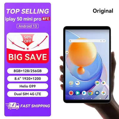 2025 Iplay 50 mini pro 8.4in Tablet 5000mAh Long-Lasting RAM 8GB ROM 256GB Widevine L1 Netflix Helio G99 CPU IPS Display
