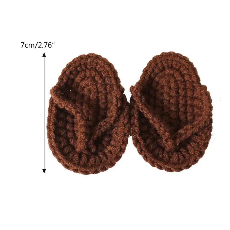 Newborn Photography Props Mini Crocheted Babies Slippers Photo Tools W3JF