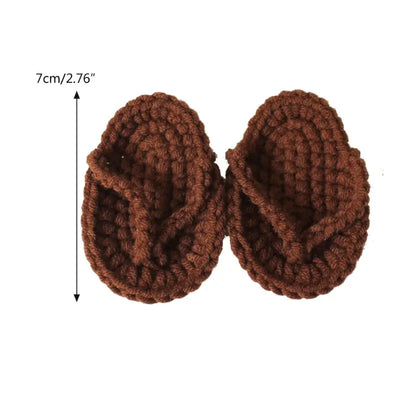Newborn Photography Props Mini Crocheted Babies Slippers Photo Tools W3JF