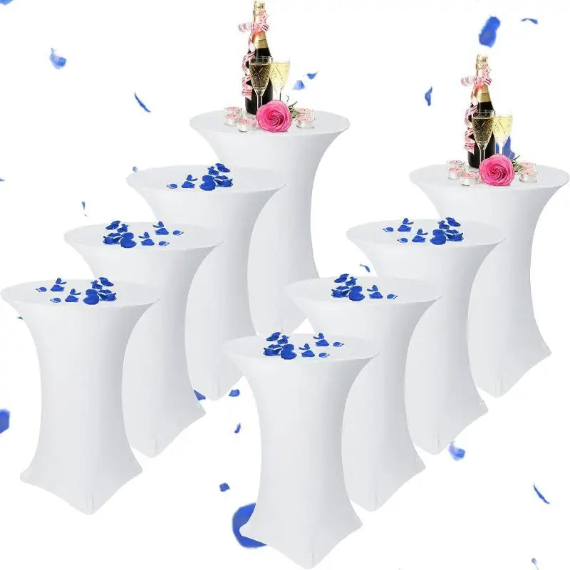 2/1PC Height Stretch Round Tablecloth Cocktail Table Cover Spandex Table Cloth Bar Hotel Party Wedding Elastic Table Cloth Decor