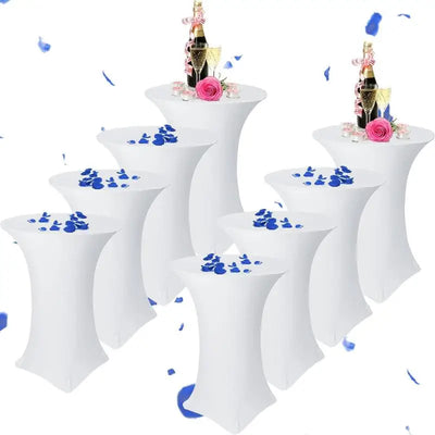 2/1PC Height Stretch Round Tablecloth Cocktail Table Cover Spandex Table Cloth Bar Hotel Party Wedding Elastic Table Cloth Decor