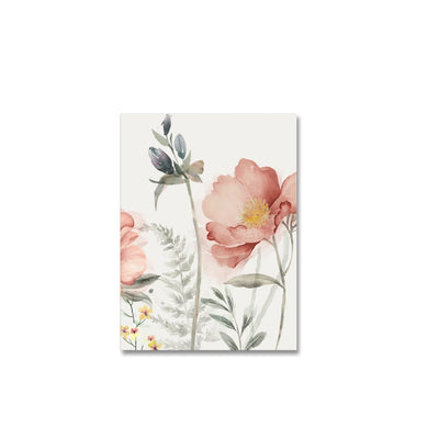 3PCS Nordic Pink Flower Wall Art Canvas Painting Prints Botanical Poster for Bedroom Farmhouse Living Room Decorative Picture