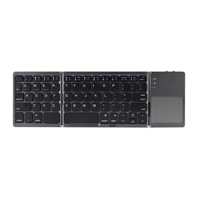 Folding Bluetooth Keyboard With Touchpad For IOS Android Windows Office Mini Wireless Keyboard Storage Three Systems Universal