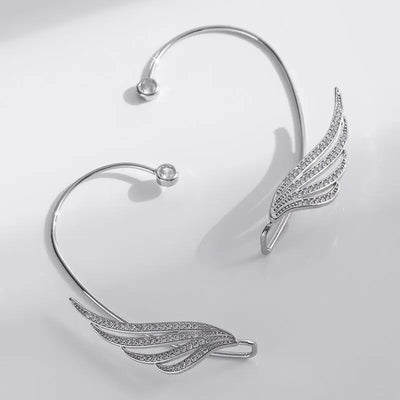 Luxury Star Butterfly Clip Earrings Female Crystal Tassel Ear Clip Earring Sparkling Zircon Ear Cuff Fashion Jewelry accessories