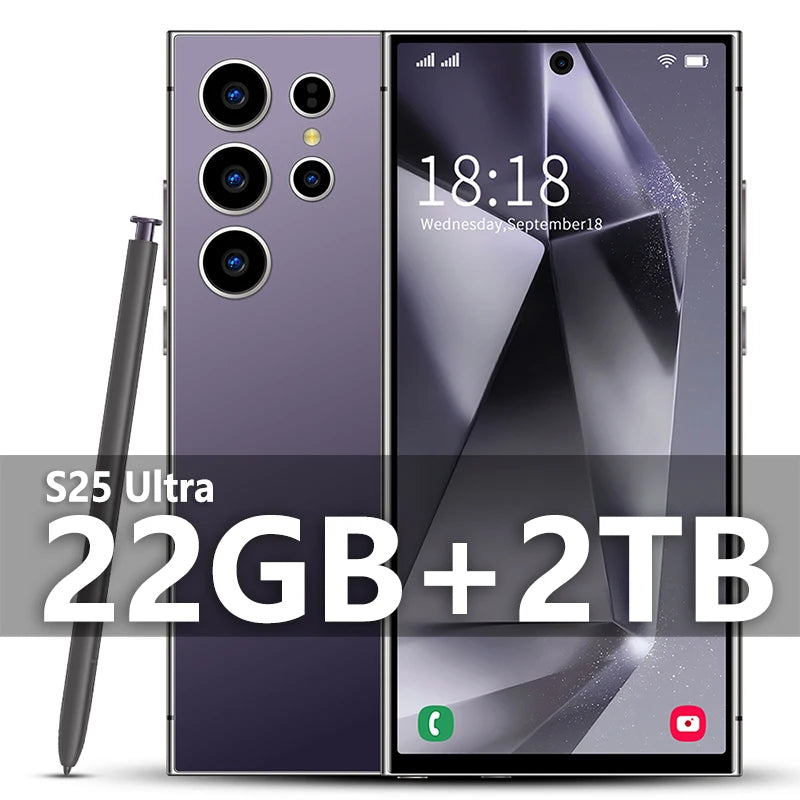 2025 New S25 Ultra Smartphone Original 7.3 Inch Celulares Android Moblie Phones Unlocked 5G Dual Sim Global Version CellPhones