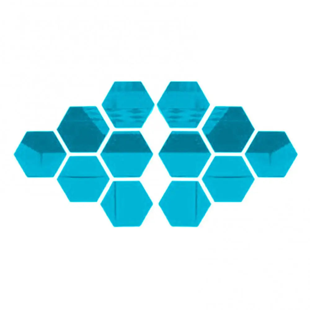 12Pcs Hexagonal Mirror Wall Sticker Background Removable Stereo Decal Home Decor DIY Decorations for Home Bedroom Living Room