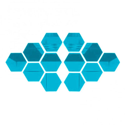 12Pcs Hexagonal Mirror Wall Sticker Background Removable Stereo Decal Home Decor DIY Decorations for Home Bedroom Living Room