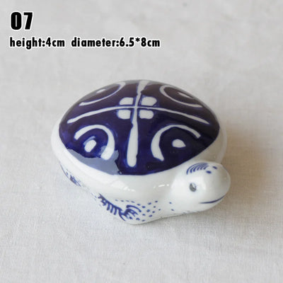 Garden Floating Ceramics Goldfish Creative Ceramic Underglaze Color Hand-painted Turtle Ornament Fish Tank Floating Decor Crafts