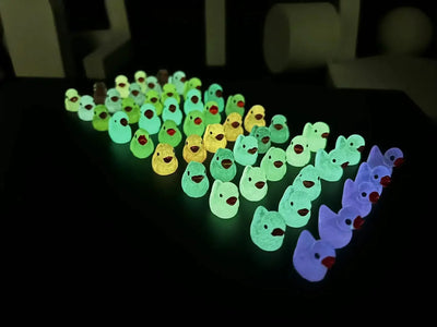 50PCS GLOW-IN-THE-DARK MINI DUCKLINGS – FAIRY GARDEN & MICRO LANDSCAPE DECOR WITH MOSS NIGHT LIGHT
