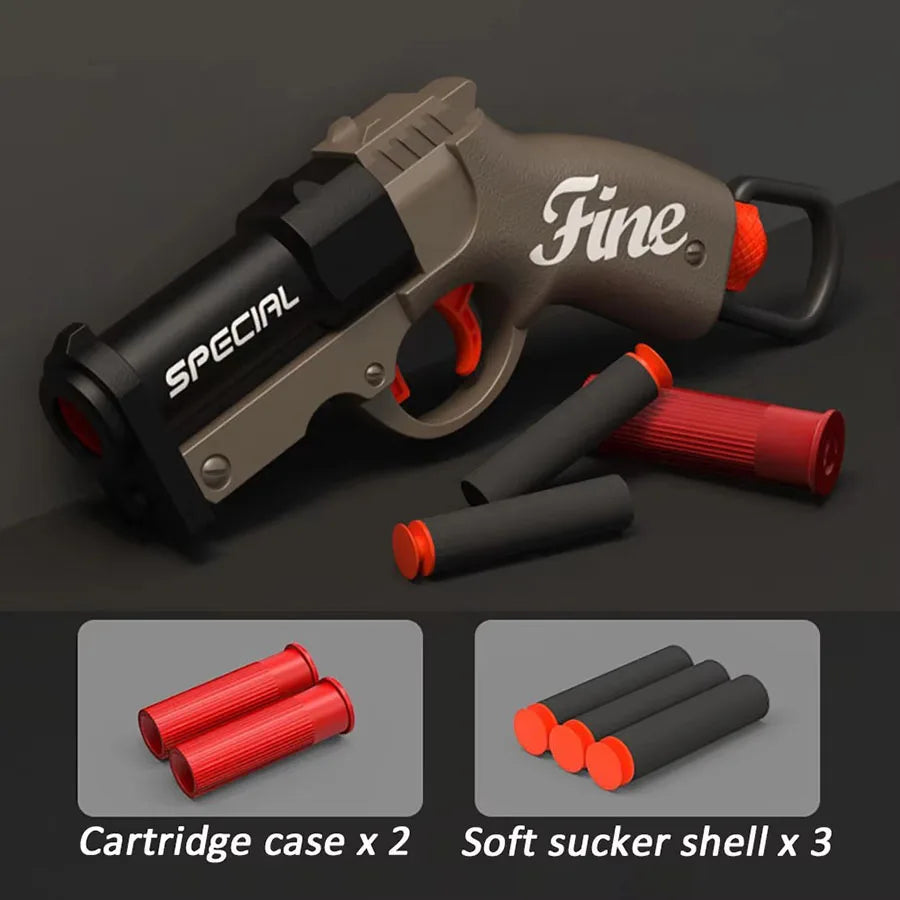 Mini S686 Shell Throwing Soft Bullet Launcher Toy Gun Airsoft Foam Bullet Blaster CS Outdoor Weapon Children Pistol