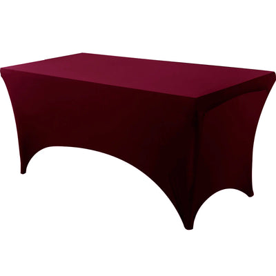 Spandex Rectangle Table Cloth Lycra, Washable and Wrinkle Resistant Table Cover Fitted for Event, Wedding Banquet Party