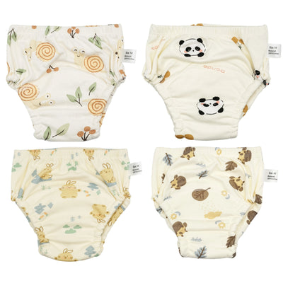 4PCS Baby Waterproof Diapers Pee Shorts Underwears Reusable Soft Ecological Cotton Toddler Potty Training Pants For Boys Girls