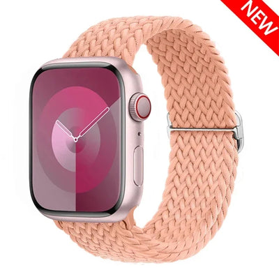 Braided Solo Loop For Apple watch band 44mm 40mm 49mm 45mm 41mm 46mm Elastic bracelet iWatch series 8 3 se 6 Ultra 2 9 10 straps
