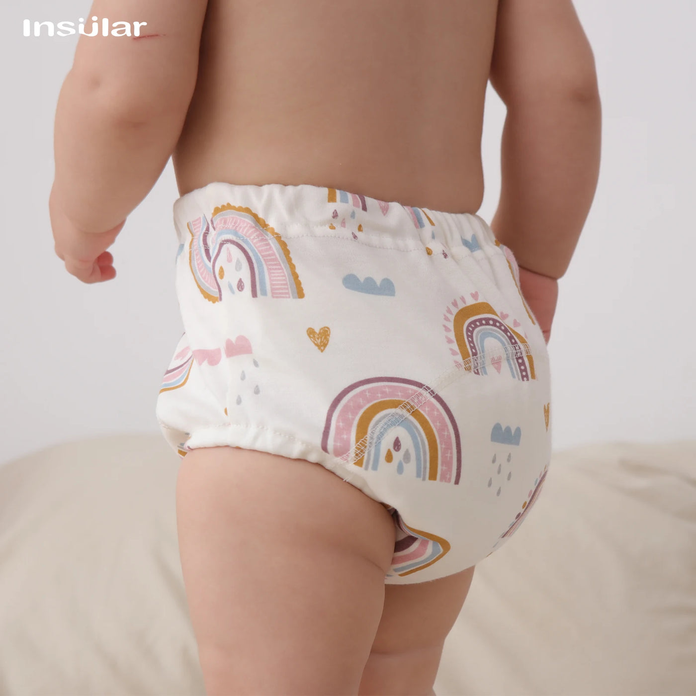 3PCS BABY COTTON TRAINING PANTS 6-LAYER WATERPROOF REUSABLE CLOTH DIAPERS FOR TODDLERS