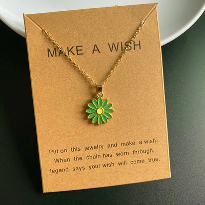 Korean Fashion Flower Pendant Necklace for Girl Women White Yellow Color Trendy Choker Necklace Gift for Summer Wholesale
