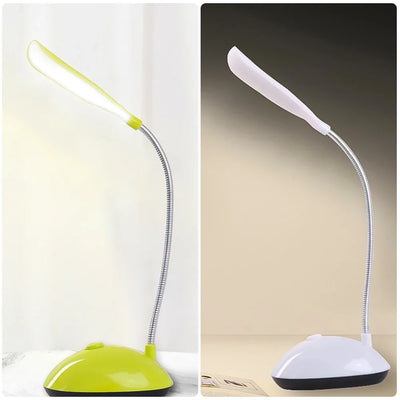 Battery Operated LED Reading Night Lamp Flexible Table Light Foldable Switch Desk Working Study Light For Kids Student Office
