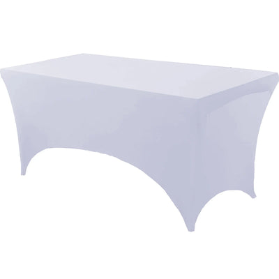 Spandex Rectangle Table Cloth Lycra, Washable and Wrinkle Resistant Table Cover Fitted for Event, Wedding Banquet Party