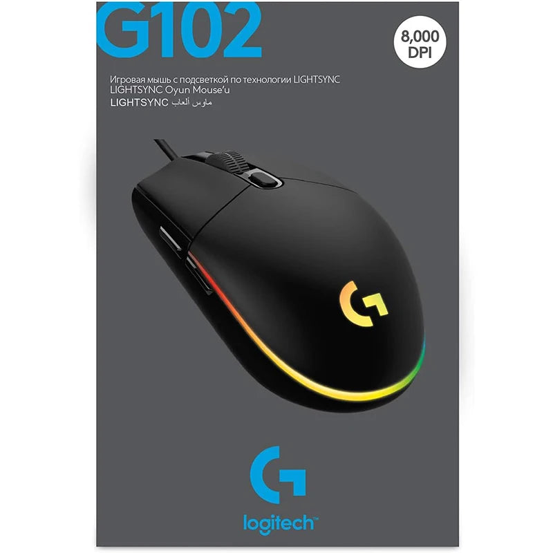 Logitech G102 LIGHTSPEED Gaming Mouse 8000 DPI Wired Mouse Laptop Accessories No Driver Version Cannot link to G HUB