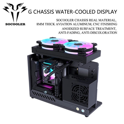 Socooler  ITX Portable Rack Case Open Computer Case Open Frame Diy Gaming Computer Case Mini ITX case Aviation Aluminum SFX G1