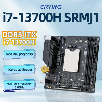 DIY Gaming PC Computer ERYING ITX Desktops Motherboard Set with Onboard Core CPU Interposer Kit i7 13700H i7-13700H 14C20T DDR5
