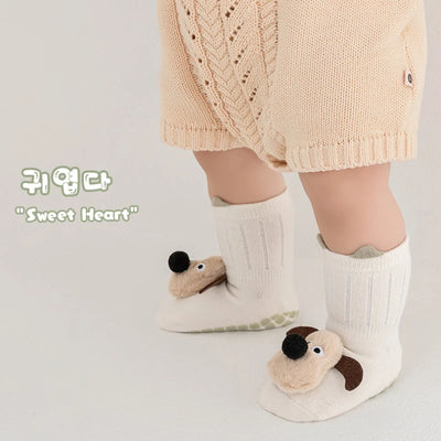 AUTUMN WINTER 3D BONELESS ANTI-SLIP BABY WALKING SOCKS – PUPPY DOLL FLOOR SOCKS FOR INFANTS & TODDLERS