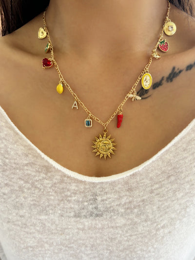 Creative Stainless Steel Starfish Flower Pendant Golden Color Necklace Ladies Charm Fashion Exquisite Jewelry