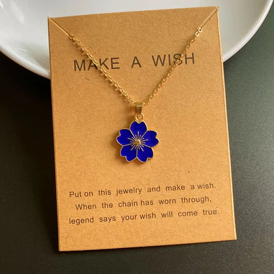 Korean Fashion Flower Pendant Necklace for Girl Women White Yellow Color Trendy Choker Necklace Gift for Summer Wholesale