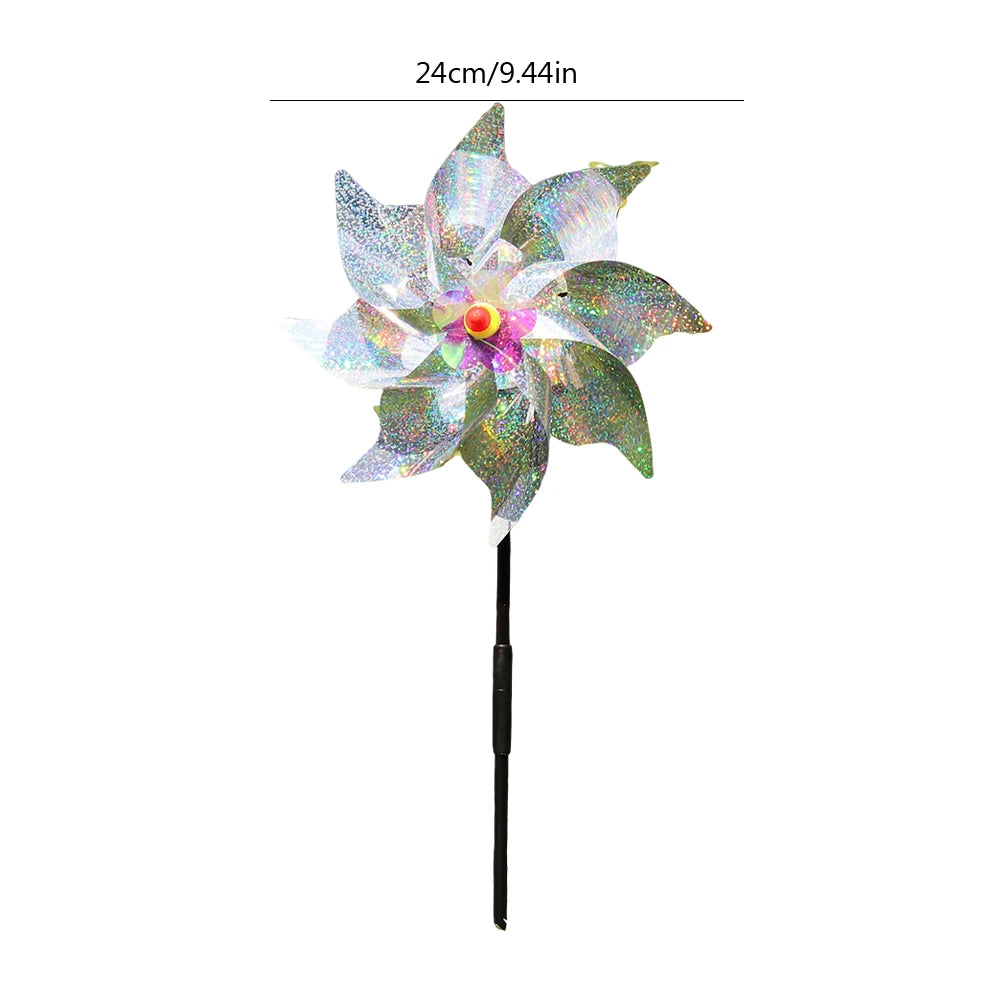 1pc Windmill Bird Repellent Decoration Bird-Scaring Wind Spinner Children Kids Toys Easy Installation Garden Orchard Protection