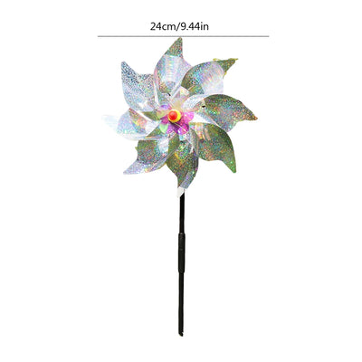 1pc Windmill Bird Repellent Decoration Bird-Scaring Wind Spinner Children Kids Toys Easy Installation Garden Orchard Protection
