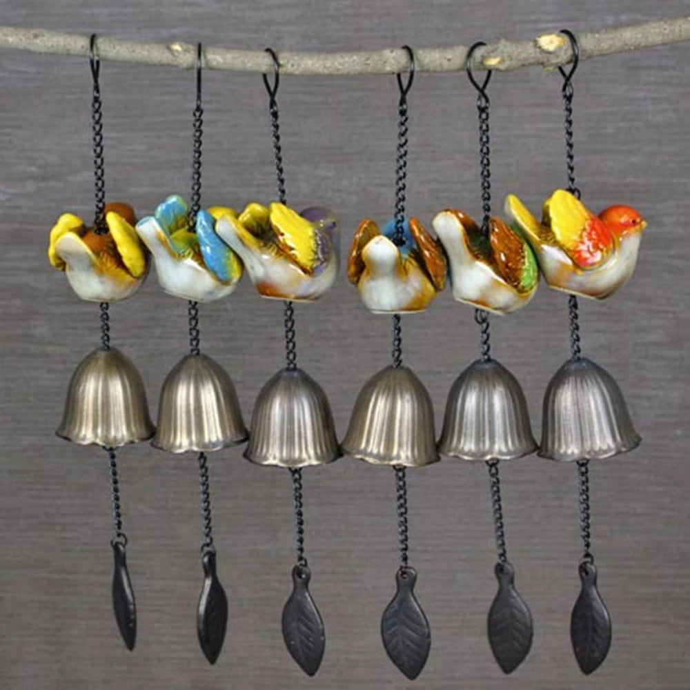 6pcs/Set Ceramic Objects Birds Statue Home Decor Porcelain Magpie Ornament Decorate Study Decoration Sparrow Tits Figurine Model