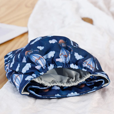 4PCS/SET WASHABLE REUSABLE BABY CLOTH DIAPERS ADJUSTABLE BABY NAPPY FOR 3-15KG BABY