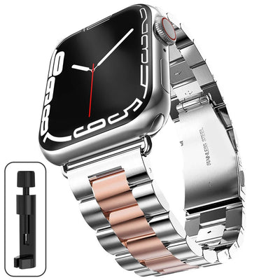 Stainless Steel Strap For Apple Watch 46mm Ultra 49mm Metal Wristband Bracelet For iWatch 10 9 8 5 4 SE 42mm Business Watchband