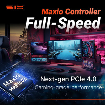 SIX PCIe 4.0 SSD NVMe M2 7350MB/s Read Speed for PS5 & DIY Gaming Computers, 1TB/2TB/4TB [Xiaomi-invested company]