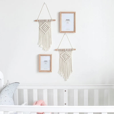 Hand-woven Color Macrame Wall Hanging Ornament Bohemian Craft Decoration Gorgeous Tapestry For Home Living room Home Decor Craft