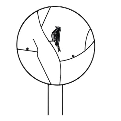 1Pc Garden Plant Support Stake Stand Round Vine Climbing Rack Ironheart-Shaped Flower Plant Trellis Support Frame Garden Decor