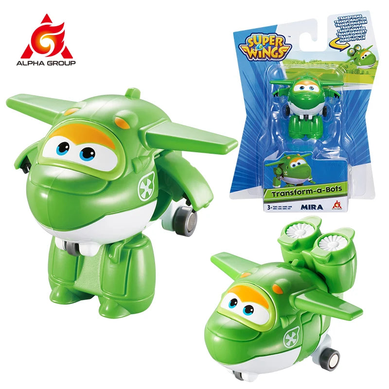 36 Types Super Wings 2" Scale Mini Transforming Anime Deformation Plane Robot Action Figures Transformation Toys For Kids Gifts